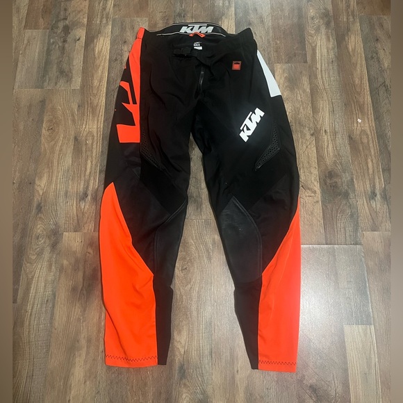KTM Men's Black and Orange Racing Pants - Picture 1 of 5